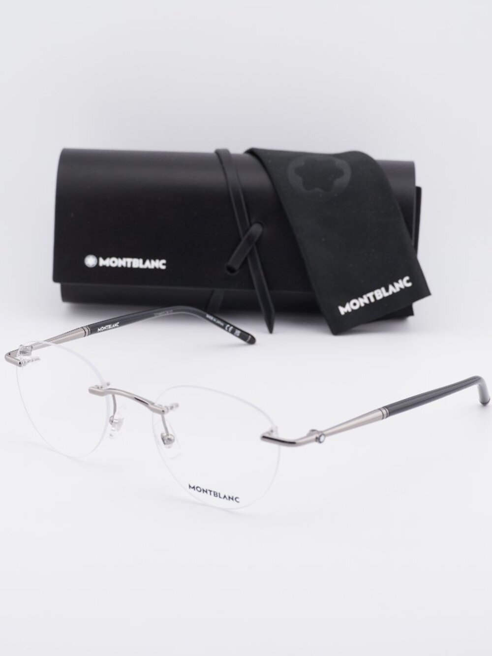 Montblanc MB0244 001 Square Eyeglasses – Grey 51mm